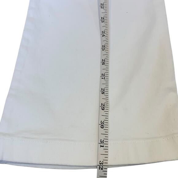 WHBM Jeans NWT Women's Size 10 Curvy White High-Rise Turnlock Skinny Flare - Picture 9 of 9